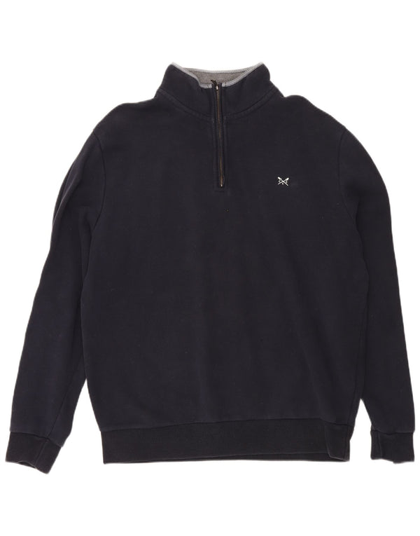 Crew Clothing Hanorac cu fermoar pentru bărbați Pulover XL Bumbac bleumarin