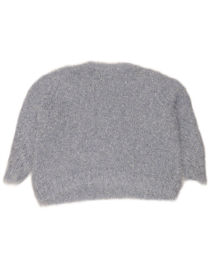 Pulover pentru femei Marks & Spencer cu decolteu triplu UK 20 2XL Albastru Poliester