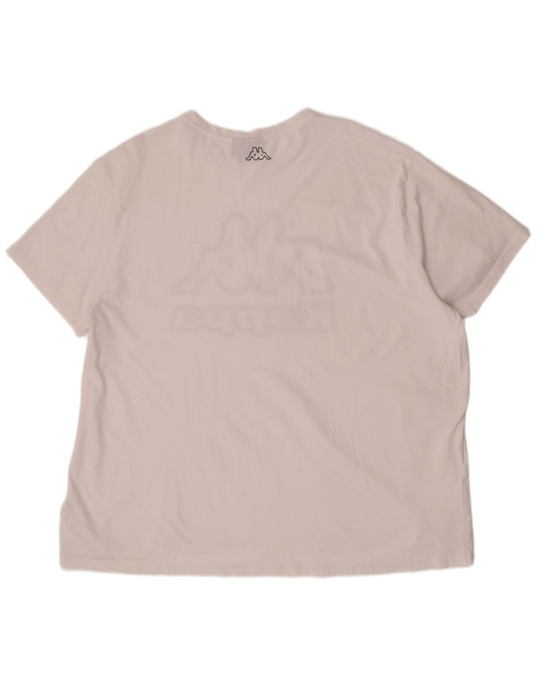 Tricou grafic pentru bărbați Kappa Top 4XL Bumbac alb