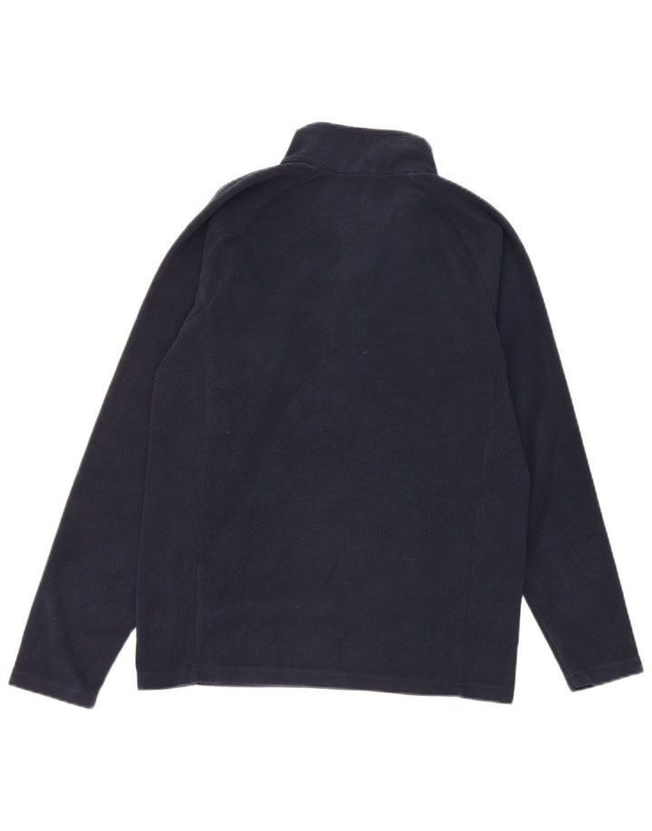 Pulover din fleece pentru băieți Kappa, cu fermoar, 13-14 ani, poliester, albastru bleumarin