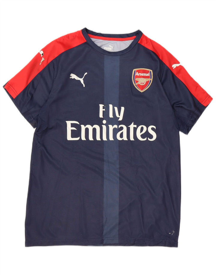 Tricou grafic PUMA Arsenal pentru băieți Top 15-16 ani, albastru bleumarin, color block