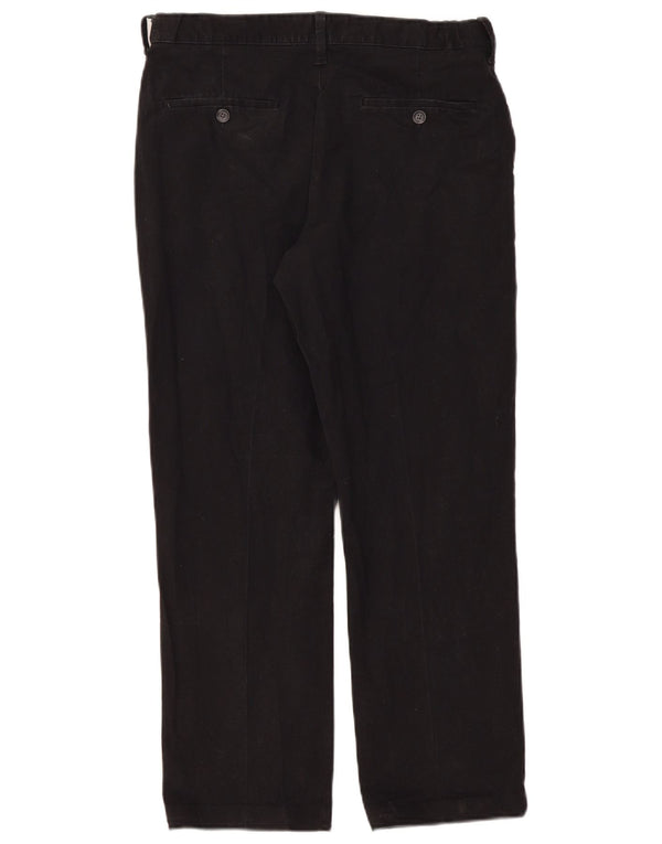 Marks & Spencer Mens Straight Regular Fit Chino Trousers W32 L29 Black