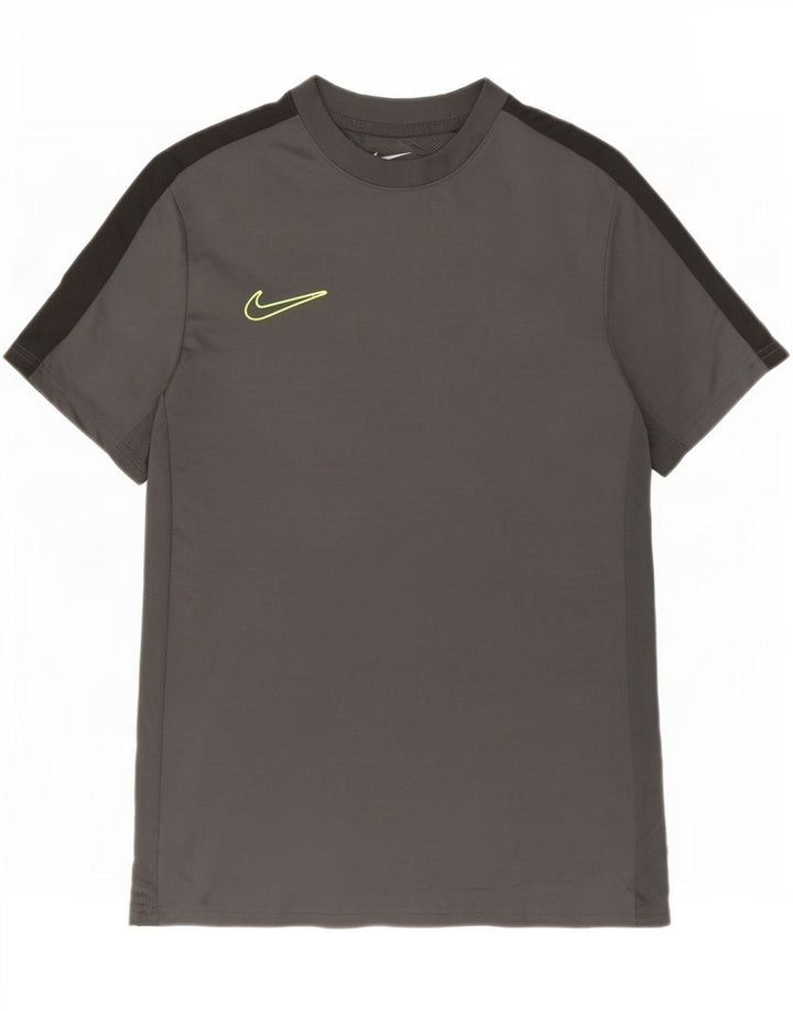 Tricou pentru bărbați Nike Dri Fit Slim Top Gri mediu Poliester color bloc