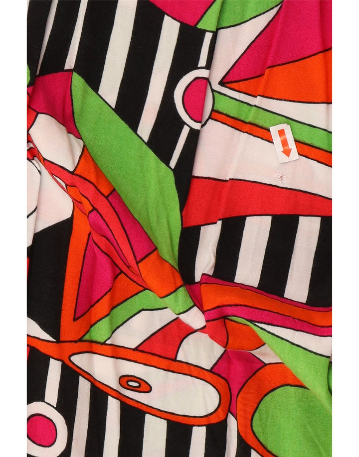 Bluză cămașă cu model abstract pentru femei VINTAGE UK 14 Medium Multicolor