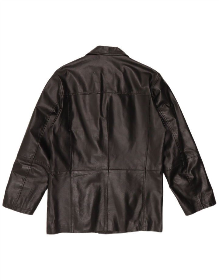 Jachetă de piele vintage pentru bărbați UK 42 XL din piele neagră