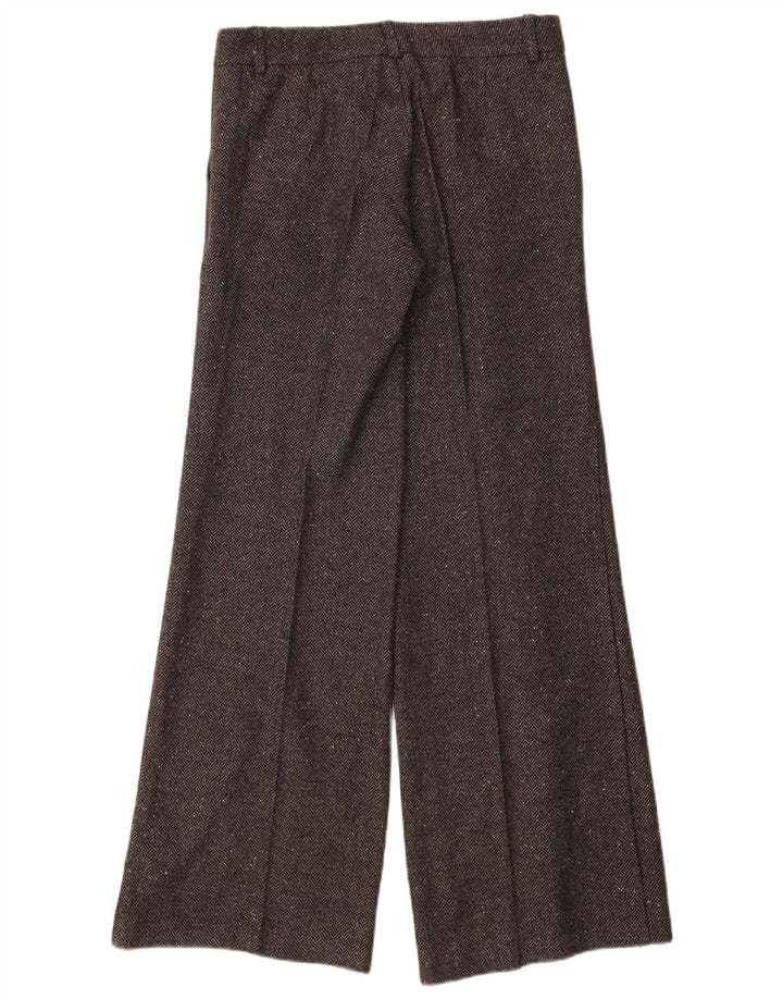 Pantaloni casual pentru femei VINTAGE IT 40 Small W28 L32 Gri Herringbone