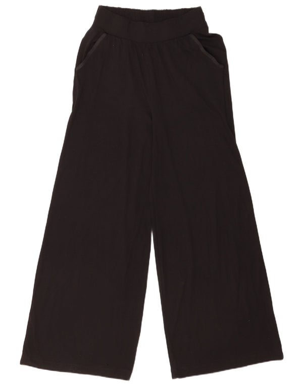 MINT VELVET Pantaloni de trening pentru femei cu picioare largi UK 8 Small Black Viscose