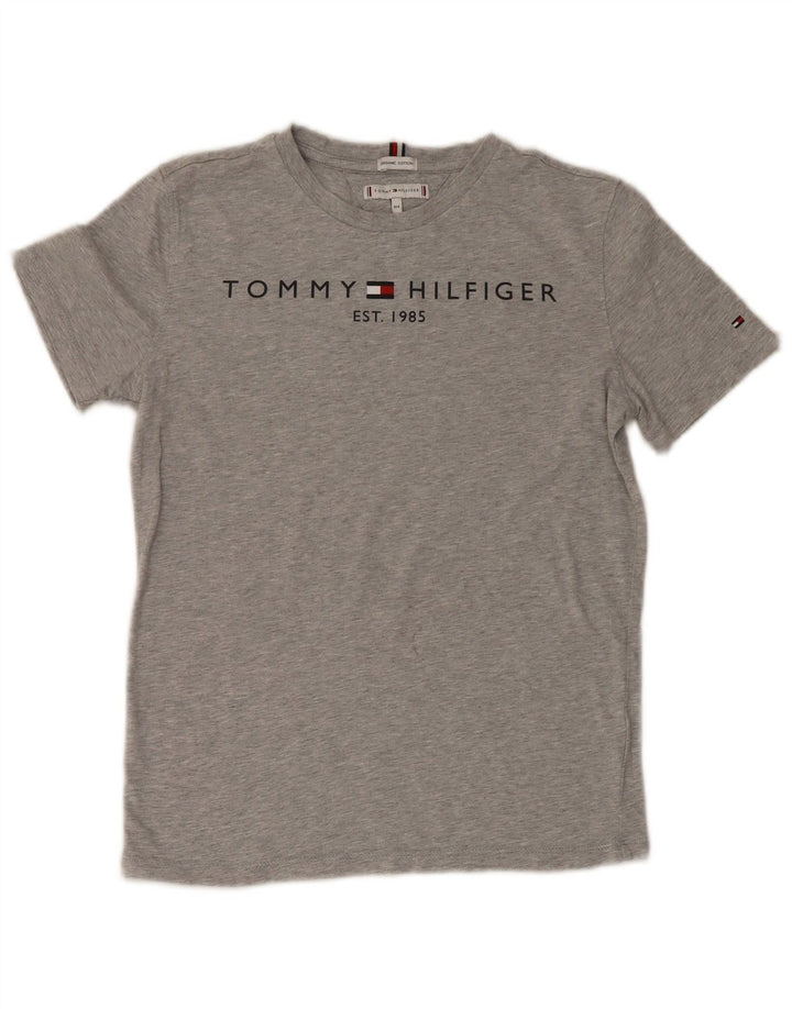 Tricou cu grafic normal pentru băieți Tommy Hilfiger Top 11-12 ani, gri