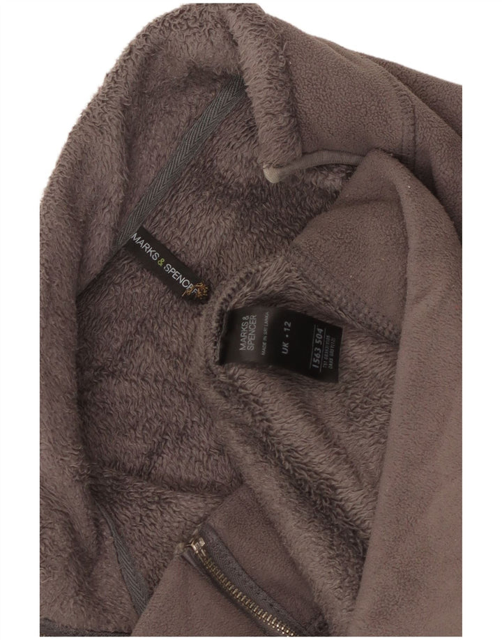 Jachetă fleece pentru femei Marks & Spencer UK 12 Medium Gri Poliester