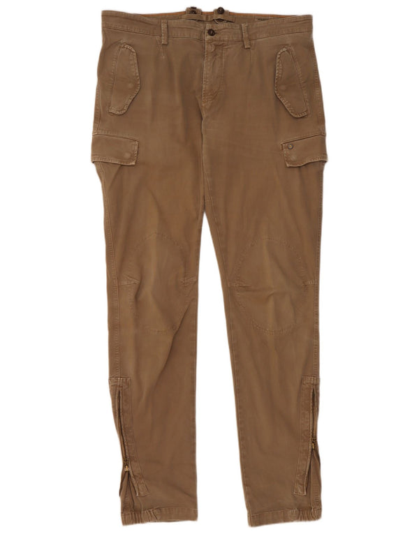 Pantaloni cargo subțiri pentru bărbați Mason's EU 52 XL W36 L33 bej bumbac