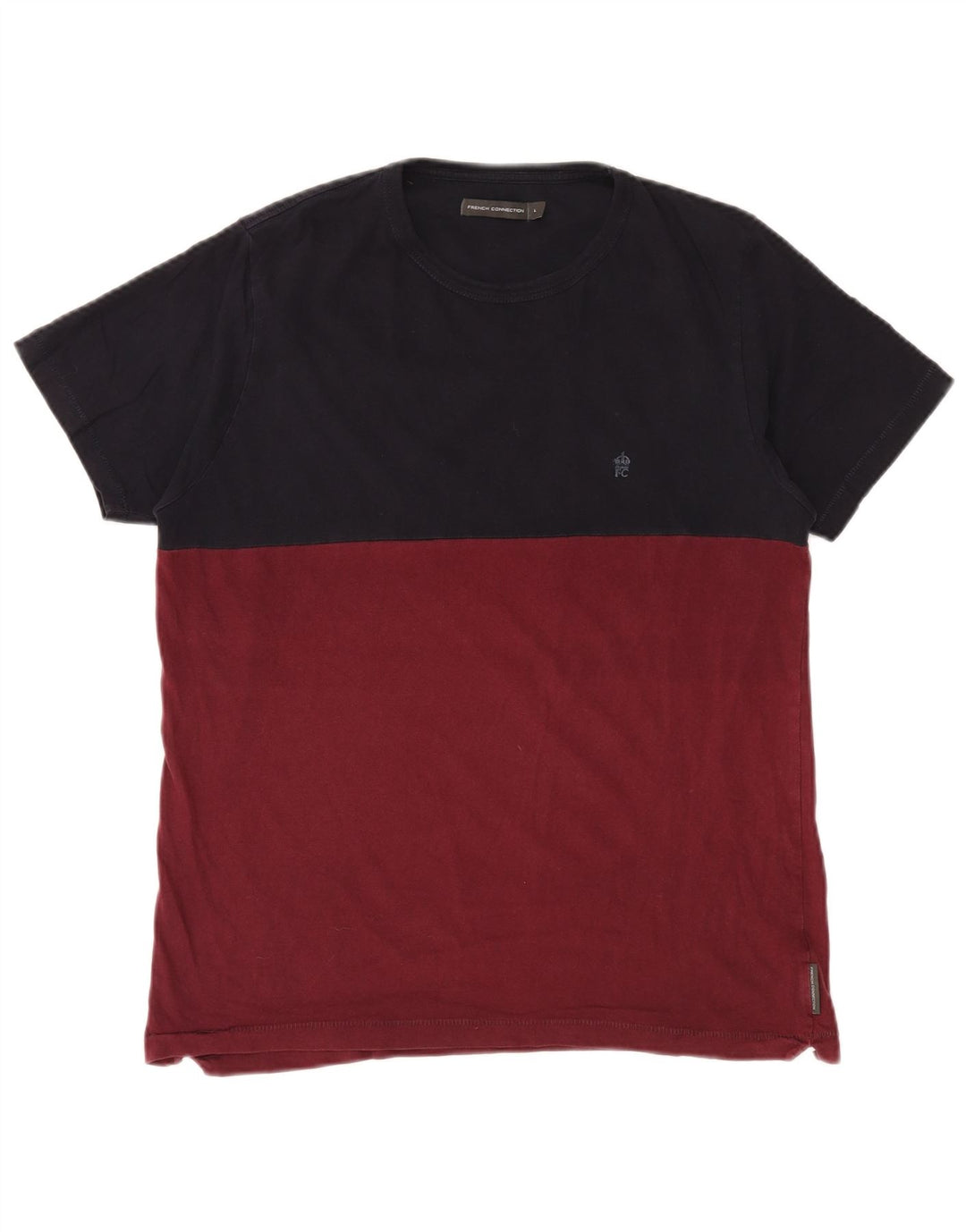 FRENCH CONNECTION Tricou pentru bărbați Top mare Burgundy Colorblock
