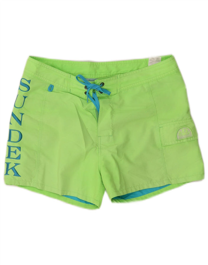 Sundek Pantaloni scurți de înot grafic pentru bărbați Poliester verde mediu