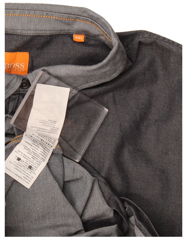 Cămașă pentru bărbați Hugo Boss 2XL bumbac gri