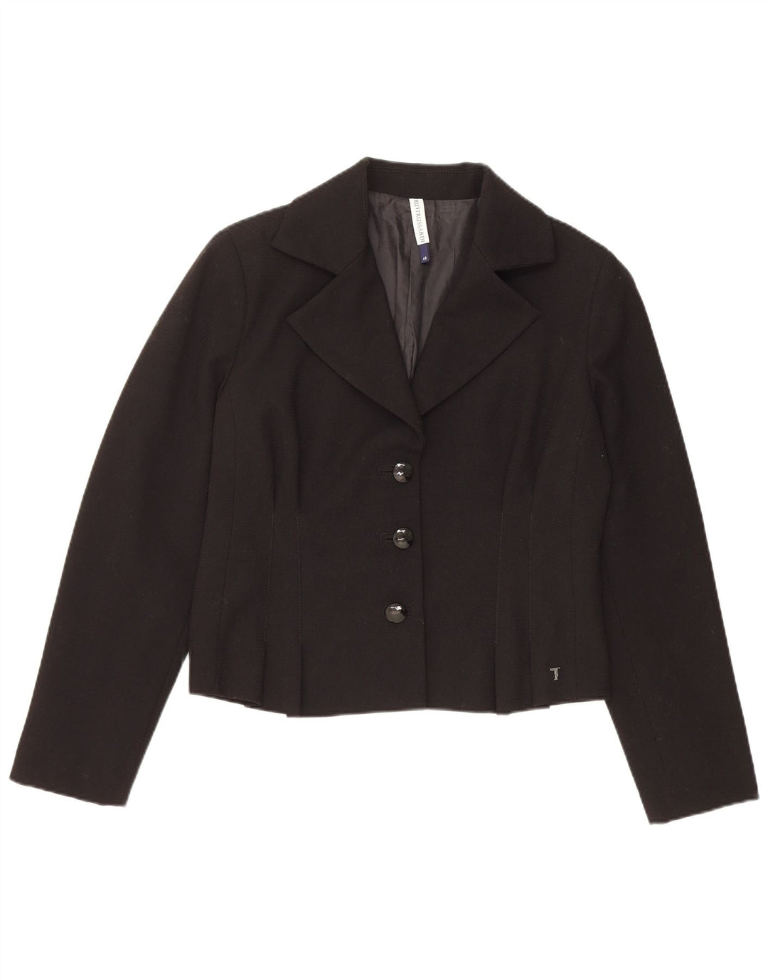 Jachetă pentru femei Trussardi cu 3 nasturi IT 48 XL Poliester negru