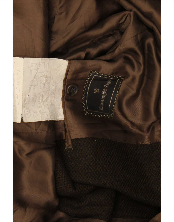 Jachetă pentru bărbați Ermenegildo Zegna Blazer cu 2 nasturi UK 38 Medium Khaki Lână