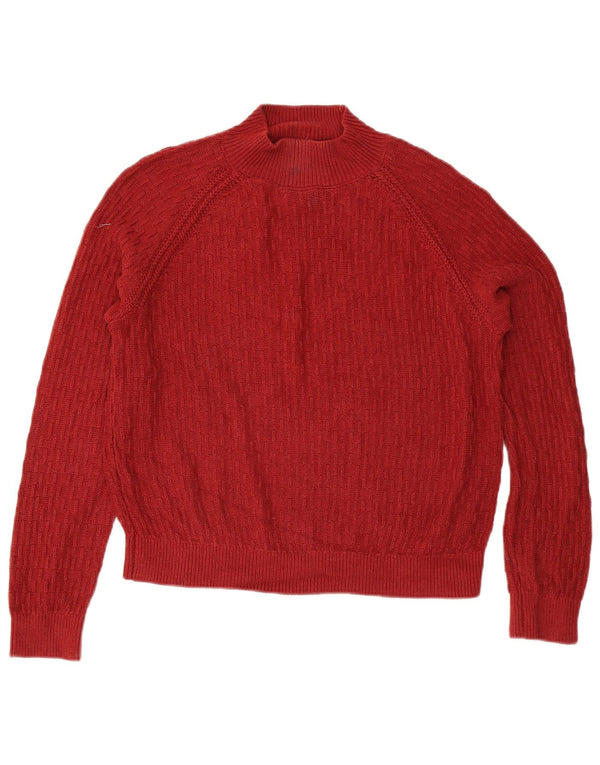 Pulover cu gât țestoasă pentru femei Fat Face, cu o formă largi, roșu mediu UK 12