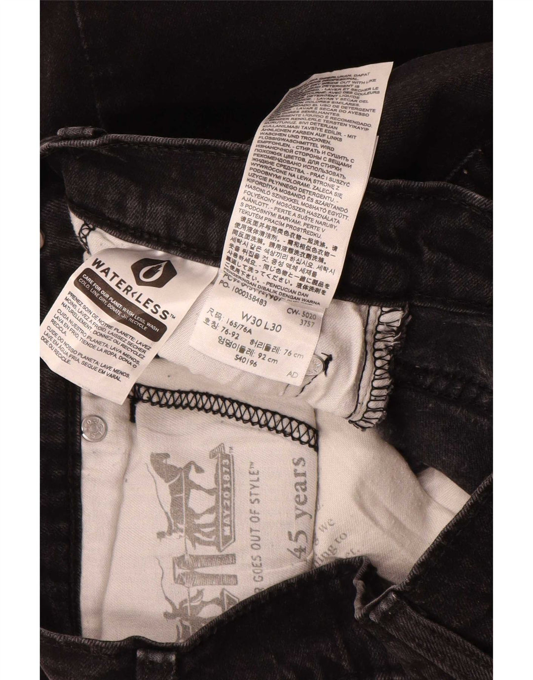 Blugi Levi's 511 Slim pentru bărbați W30 L30 bumbac negru
