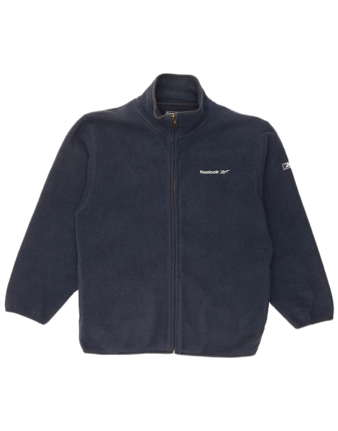 Jachetă Fleece Reebok pentru băieți 10-11 ani, poliester bleumarin