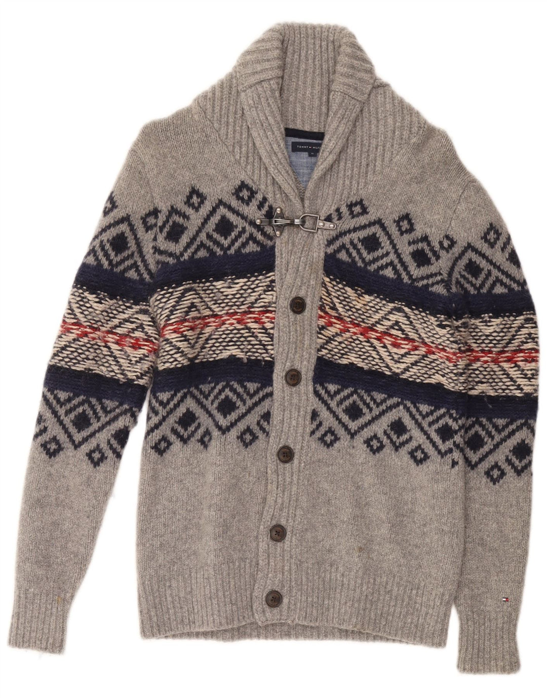 TOMMY HILFIGER Pulover cardigan pentru băieți 15-16 ani, gri Fair Isle