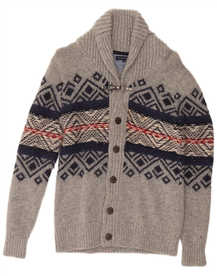 TOMMY HILFIGER Pulover cardigan pentru băieți 15-16 ani, gri Fair Isle