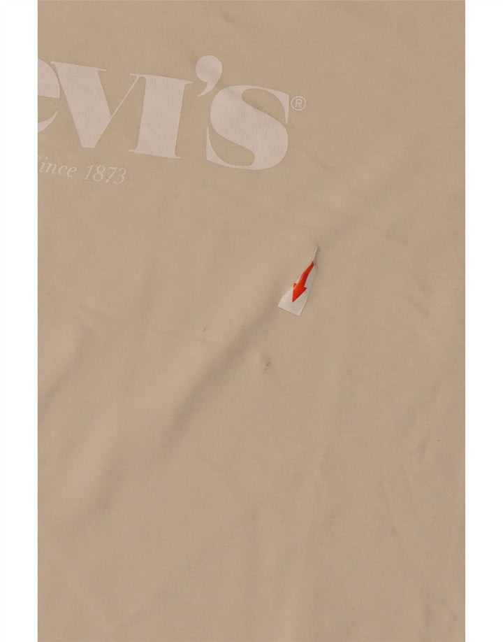 Tricou cu grafic pentru femei Levi's Top mare, bej, bumbac