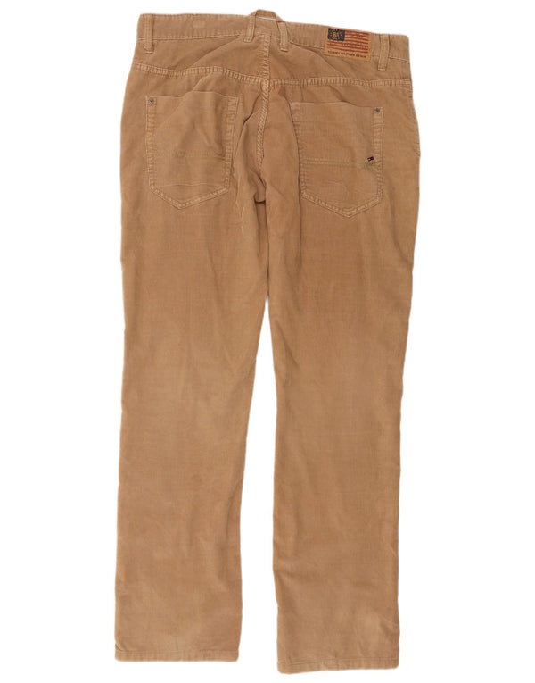 Pantaloni drepti din velur pentru bărbați Tommy Hilfiger L36 L34 bumbac bej