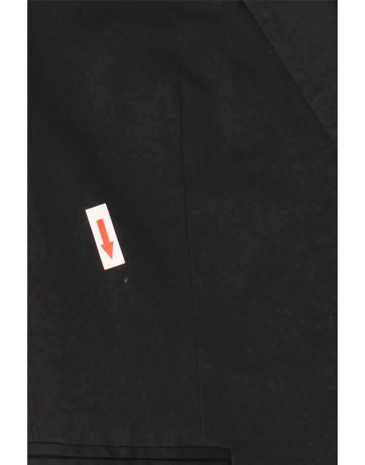 Blazer pentru femei Zara cu 1 nasture UK 12 Bumbac mediu negru