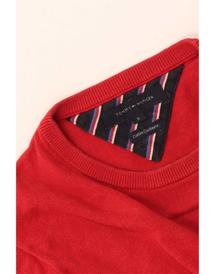 Pulover Tommy Hilfiger pentru bărbați, cu gât roșu, din bumbac mic