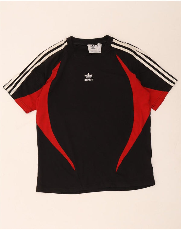 Tricou pentru bărbați Adidas Top mic, negru, color block, bumbac