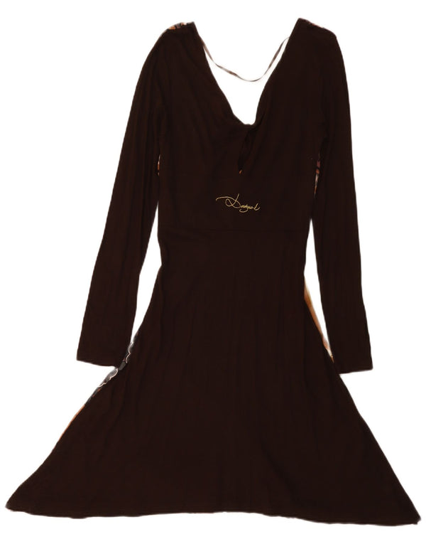 Rochie A-Line cu mânecă lungă pentru femei Desigual UK 8 Mic Maro Paisley