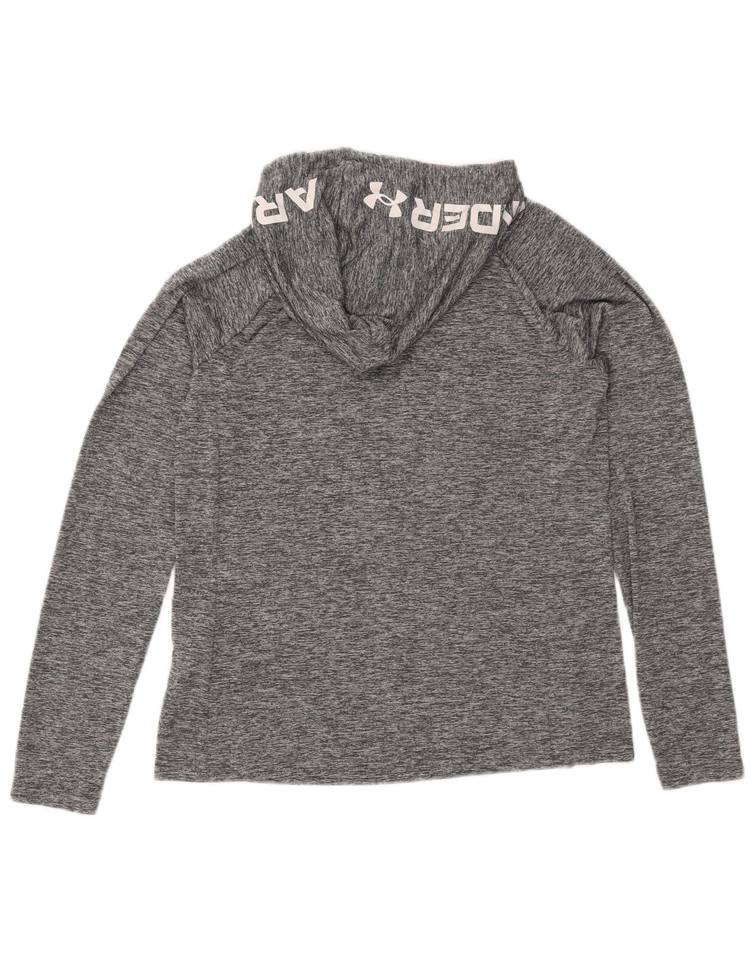 Top grafic cu glugă pentru bărbați Under Armour, cu mânecă lungă, gri mediu, pete
