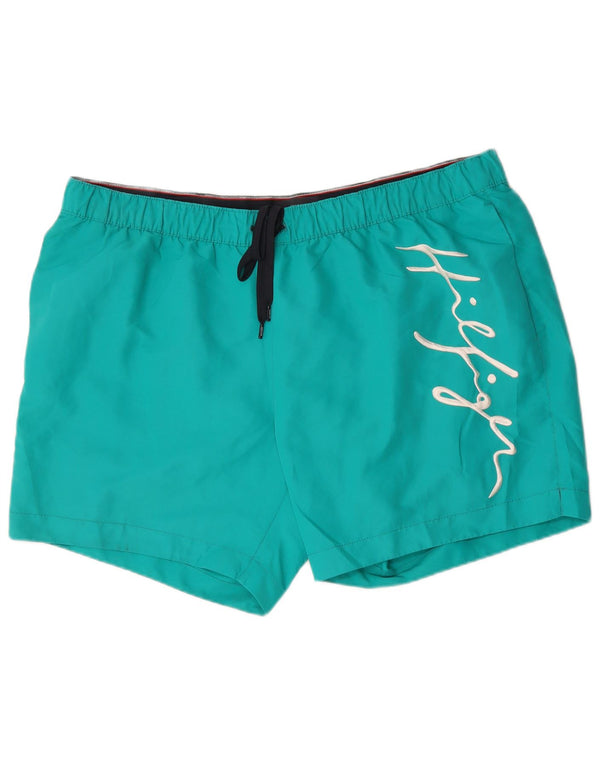 Pantaloni scurți de înot Tommy Hilfiger pentru bărbați, cu croiala normală, 4XL, turcoaz