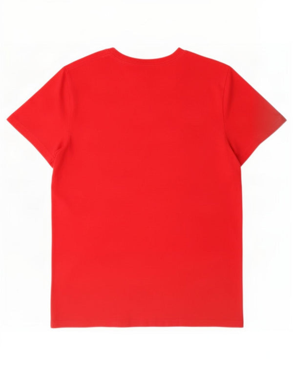 Hollister Mens Graphic T-Shirt Top Medium Red Cotton