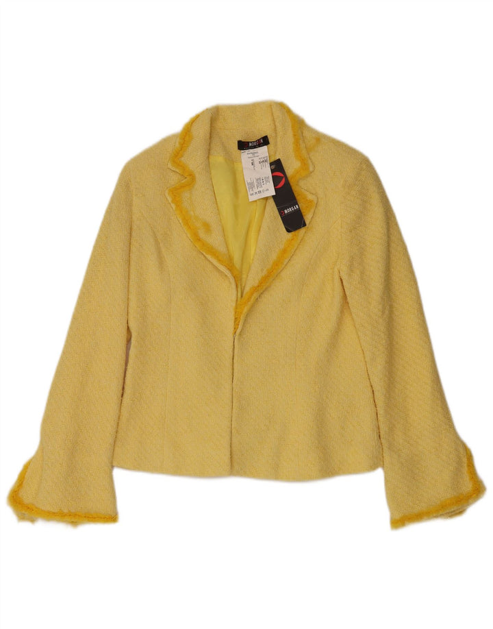 Blazer pentru femei Morgan UK 12, bumbac galben mediu
