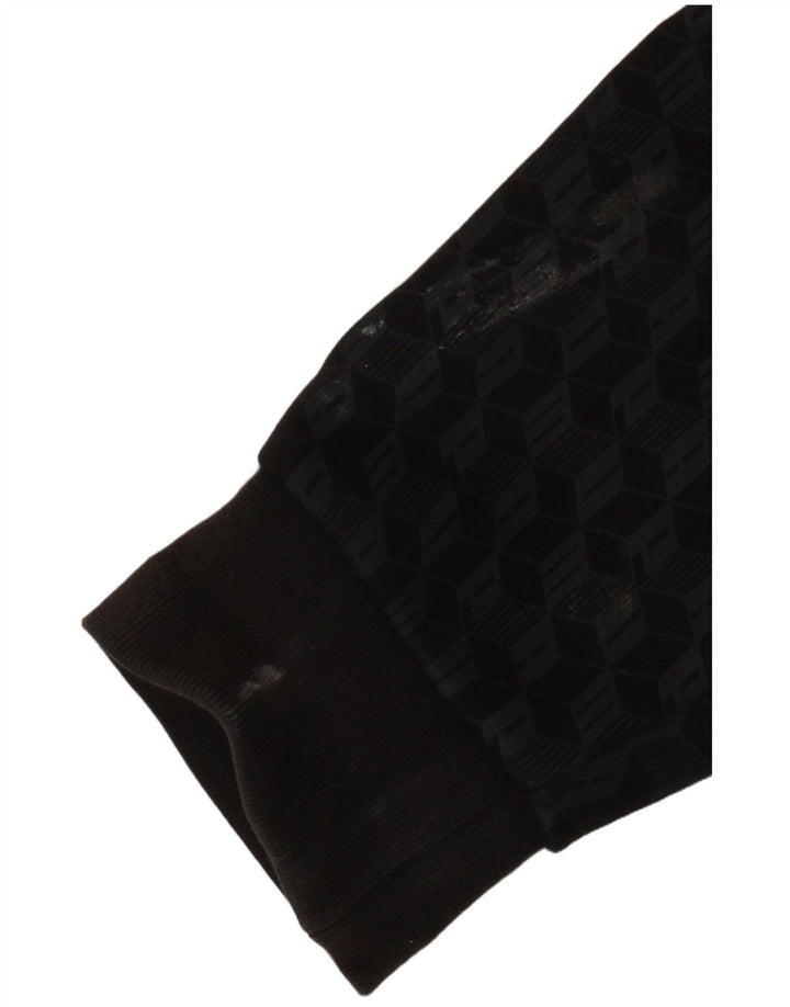 Jachetă de top pentru trening cu grafică Puma pentru bărbați, mare, negru, geometric din bumbac