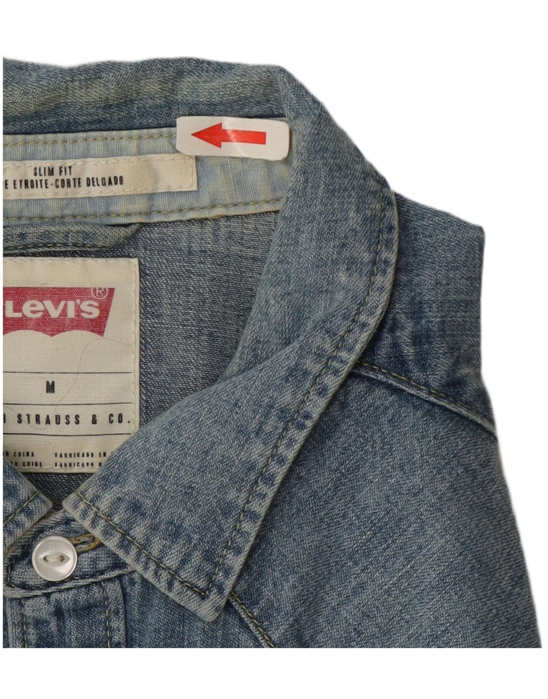 Cămașă Levi's Slim Fit Denim, Bumbac Albastru Mediu