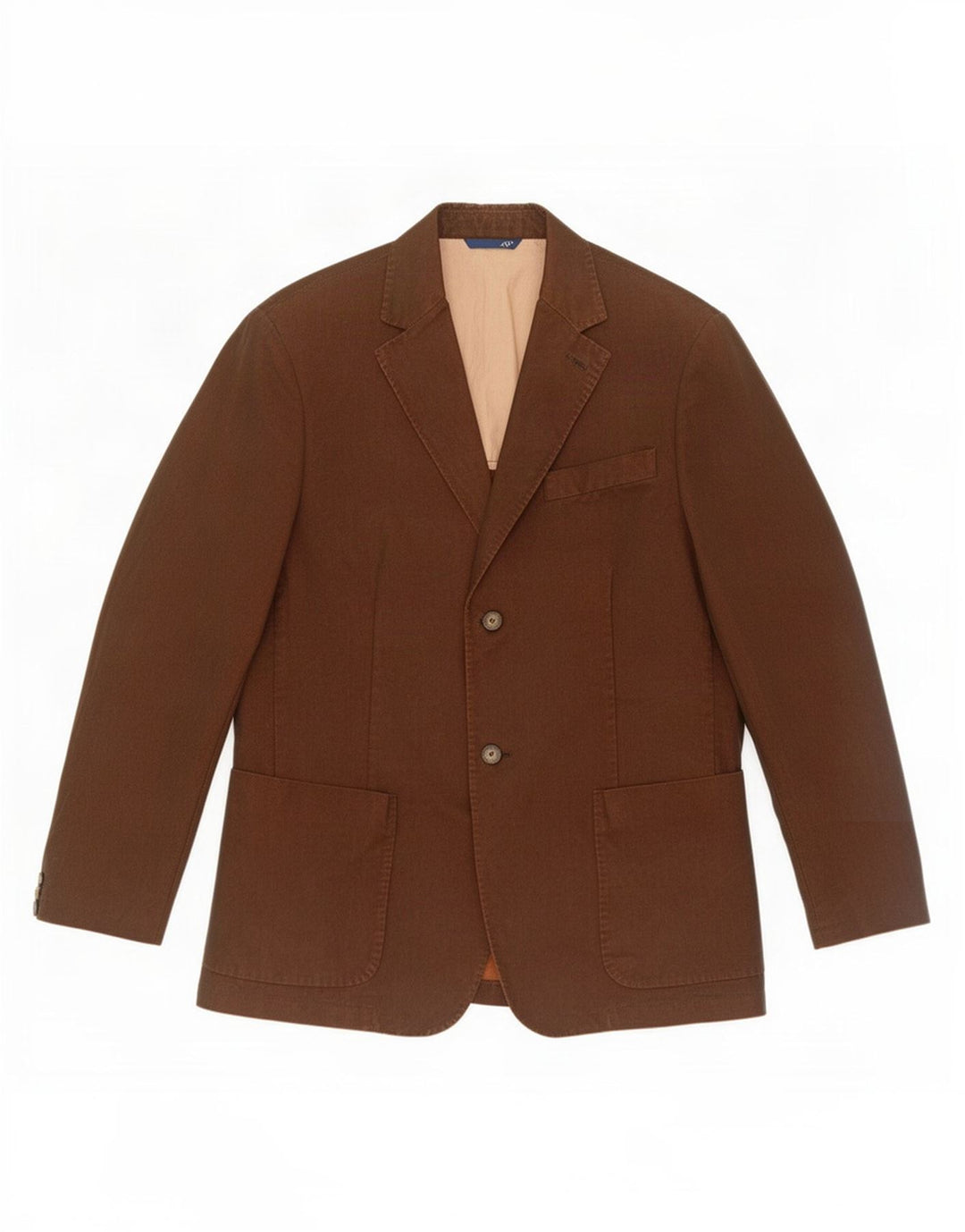 Jachetă pentru bărbați Trussardi cu 2 nasturi IT 50, bumbac maro mare