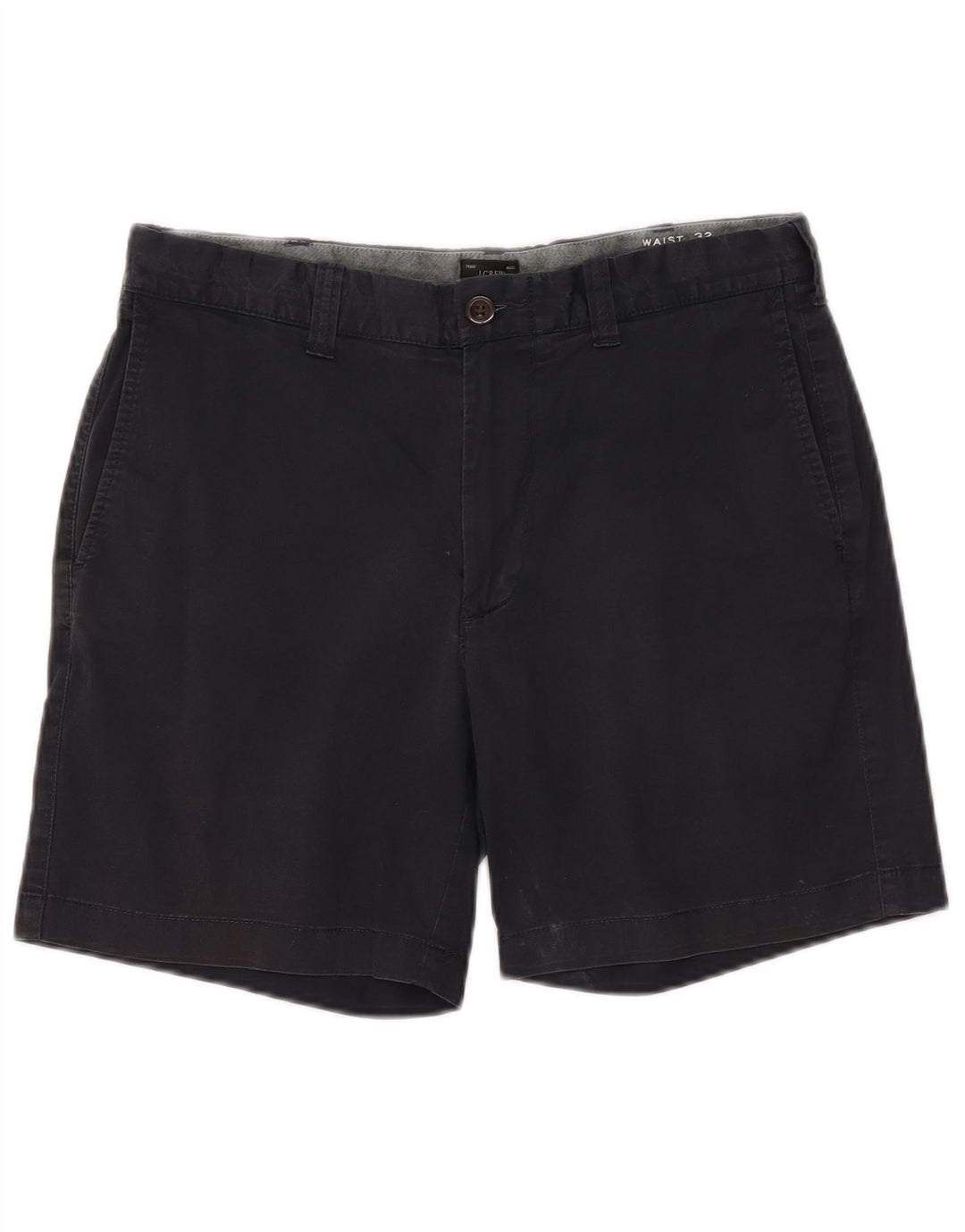 J. Crew Mens Chino Shorts W32 Medium Navy Blue Cotton