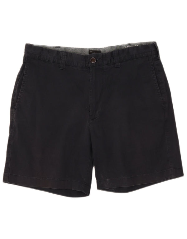 J. Crew Mens Chino Shorts W32 Medium Navy Blue Cotton