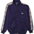 Jachetă de top pentru trening grafic ASICS pentru bărbați XL, albastru bleumarin, poliamidă color bloc