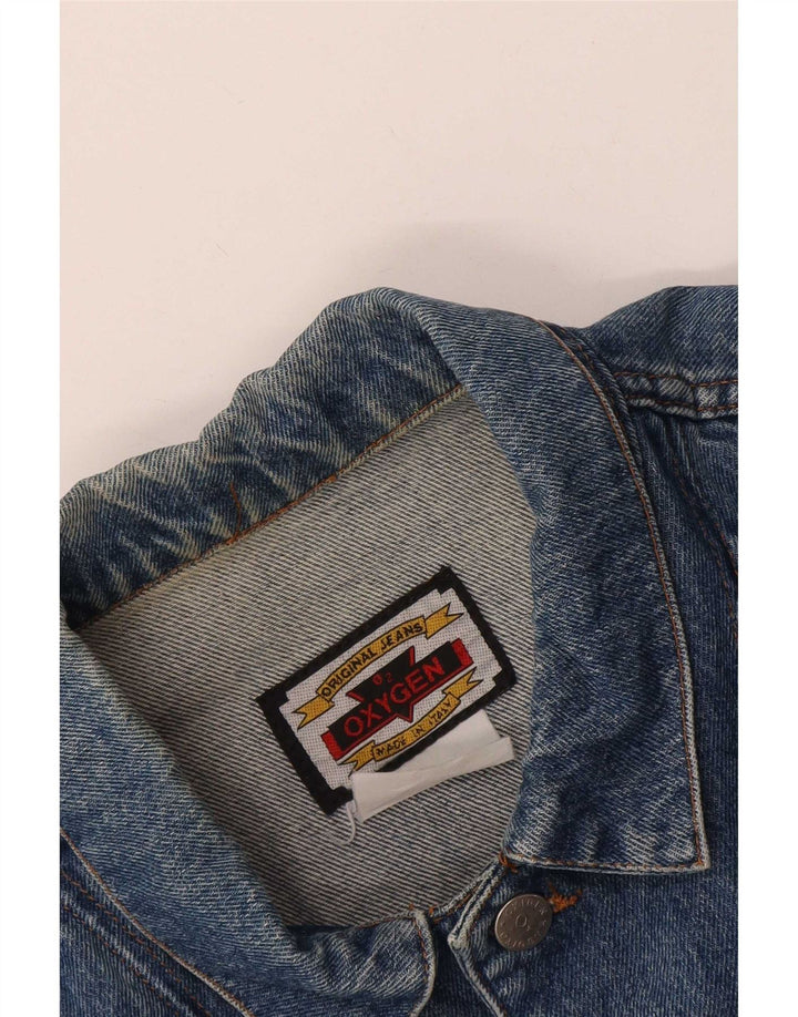 Jachetă de denim crop pentru femei Oxygen UK 12 Medium Blue