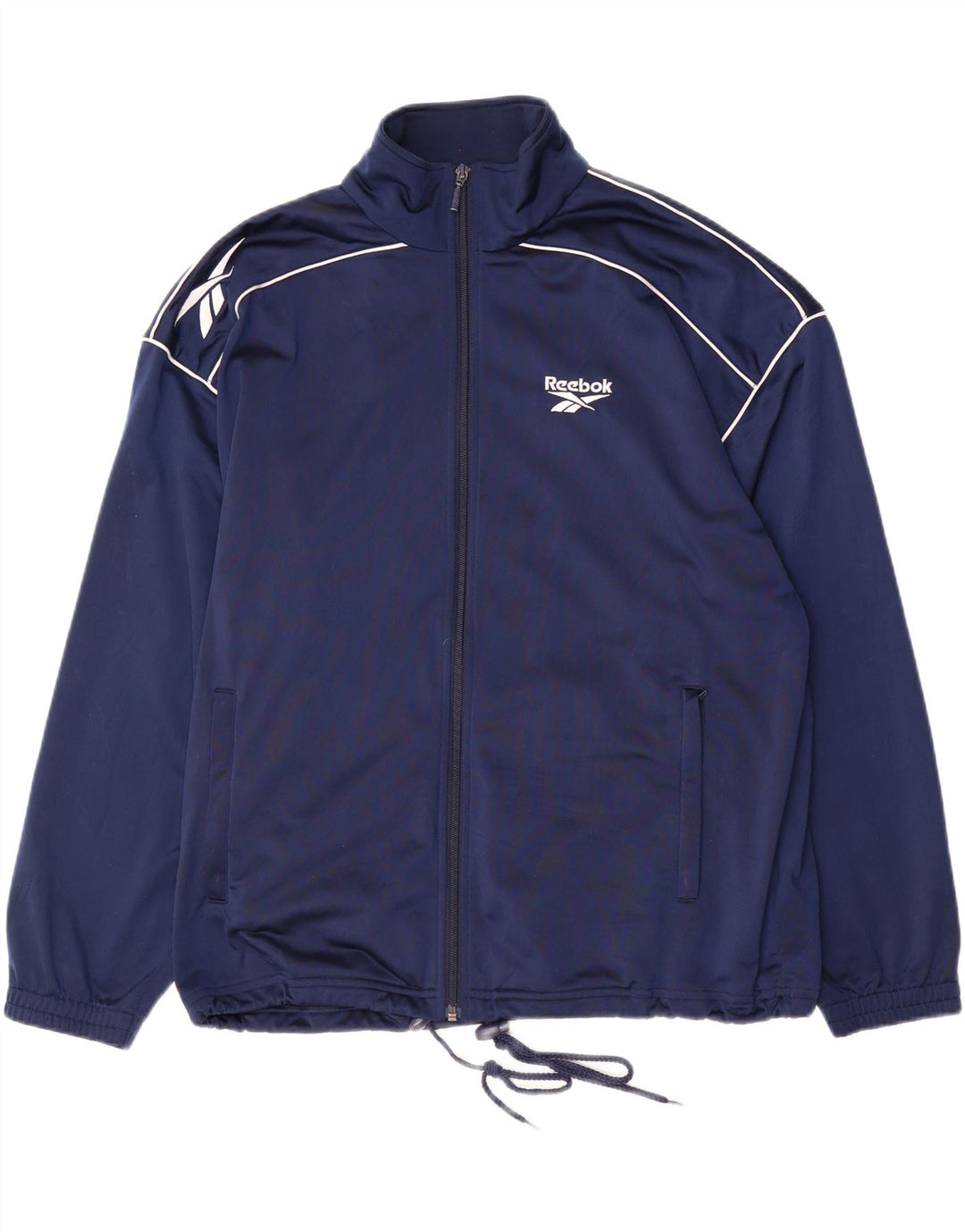 Jachetă de top pentru trening REEBOK pentru bărbați, poliester, bleumarin, mică