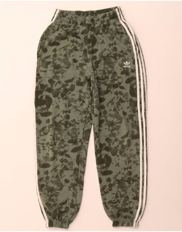 Pantaloni de trening Adidas pentru femei Joggeri UK 8/10 Bumbac verde mic