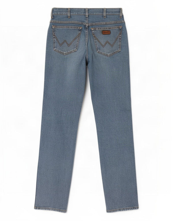 Blugi drepte pentru bărbați Wrangler Texas W33 L34 Bumbac albastru
