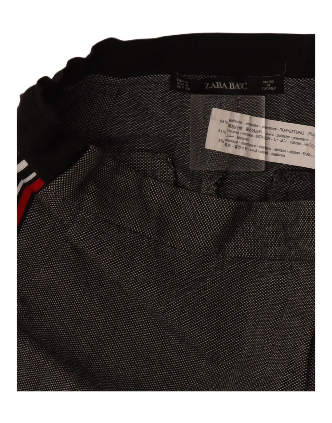 Pantaloni tăiați pentru femei Zara Mediu L28 L25 Poliester gri