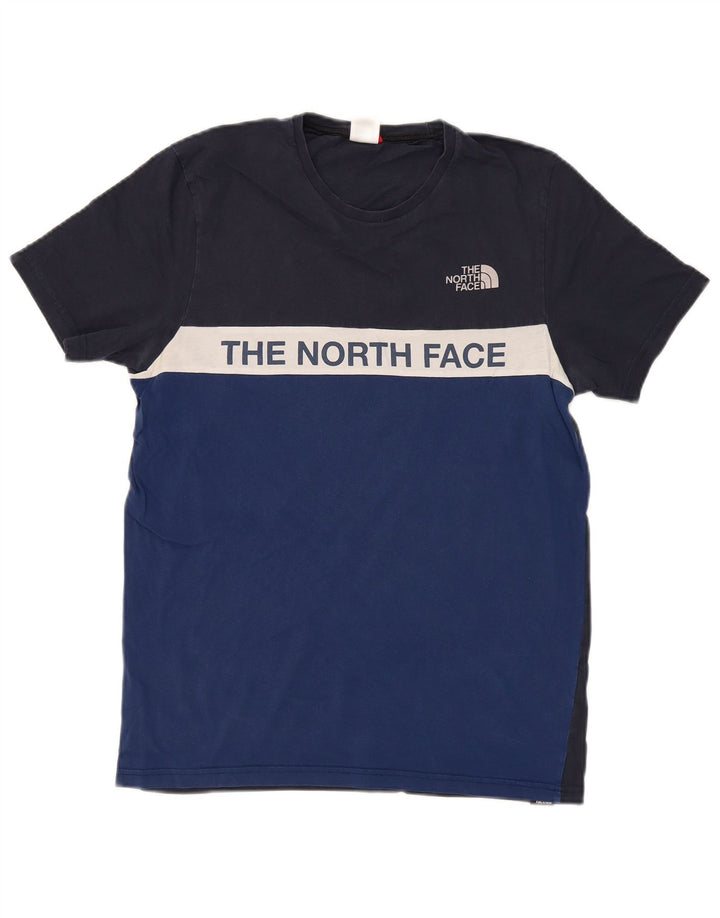 Tricou grafic pentru bărbați THE NORTH FACE Top mic albastru din bumbac color bloc