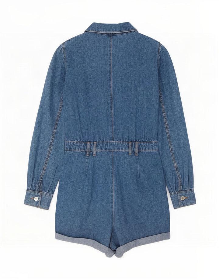 Costum pentru femei Zara cu mâneci lungi din denim UK 12 Medium Blue