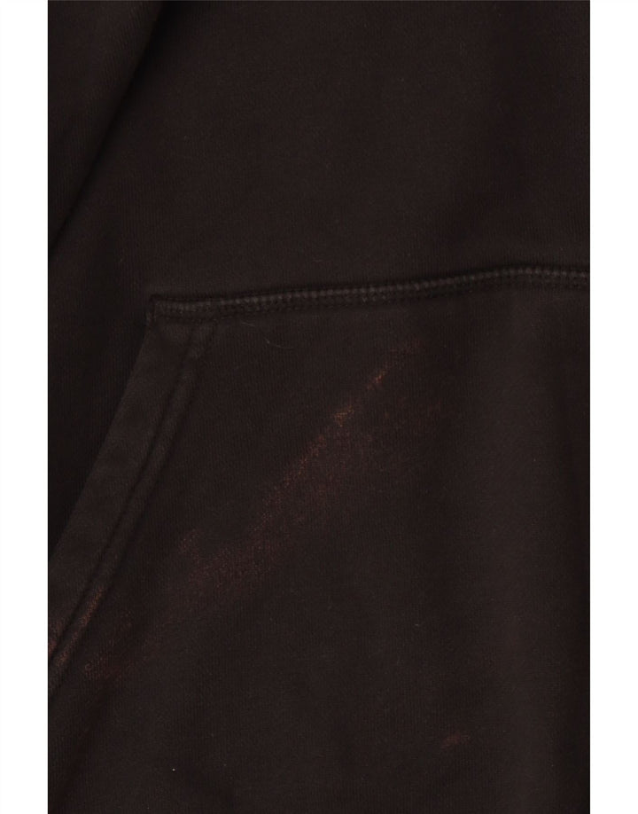 Pulover ADIDAS pentru femei, cu formă largi, cu glugă grafică, UK 14, mare, negru, bumbac