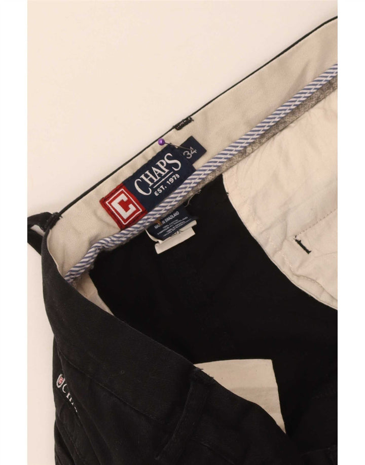 Pantaloni scurți chino pentru bărbați Chaps W34, bumbac negru mare