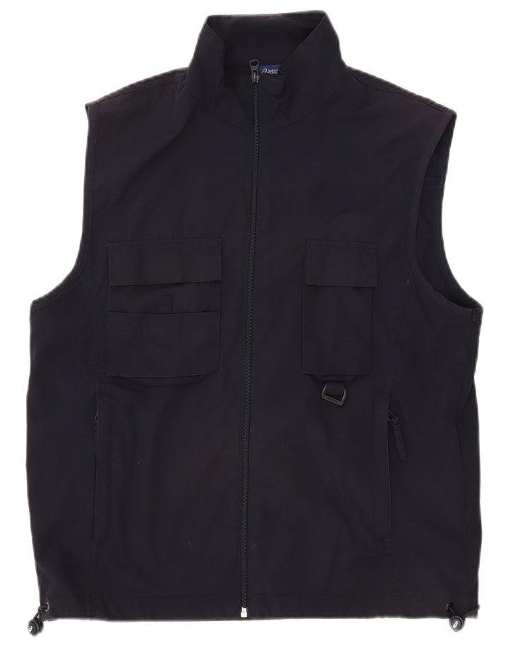 Gilet grafic Asics pentru bărbați UK 38 Medium Bleumarin Poliester